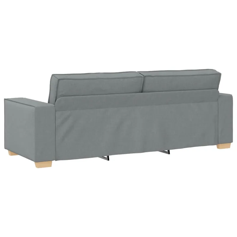 Trivietė sofa, šviesiai pilka, 220x78x84 cm, audinys