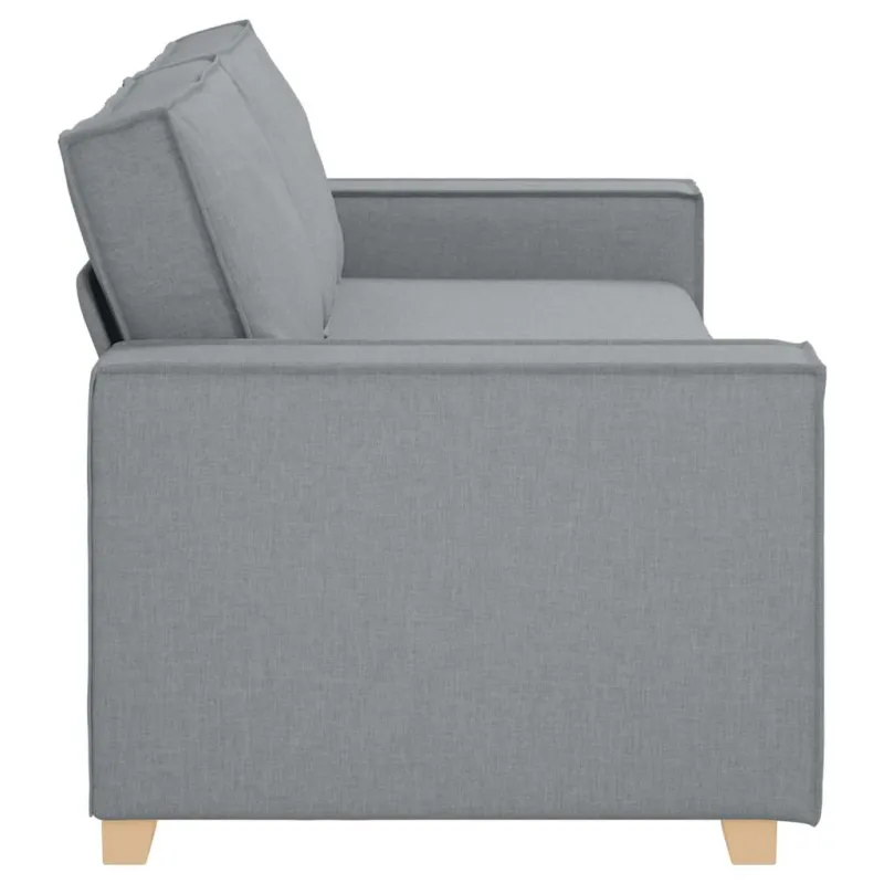 Trivietė sofa, šviesiai pilka, 220x78x84 cm, audinys
