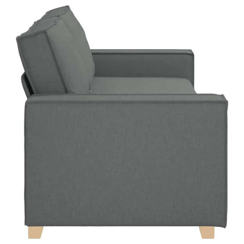 Trivietė sofa, tamsiai pilka, 220x78x84 cm, audinys
