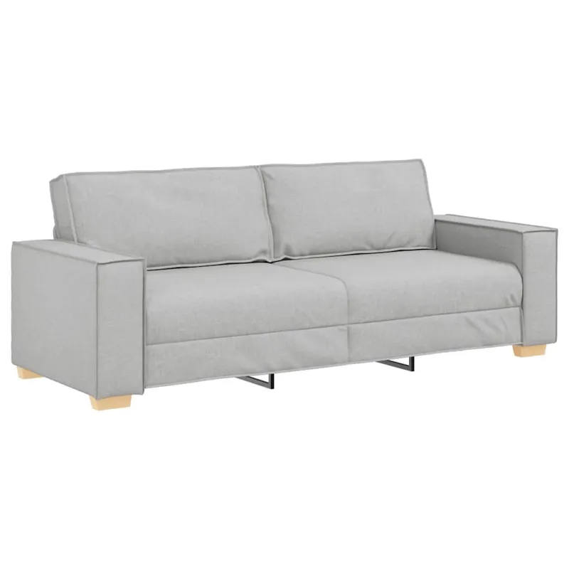 Trivietė sofa, debesų pilka, 220x78x84 cm, audinys