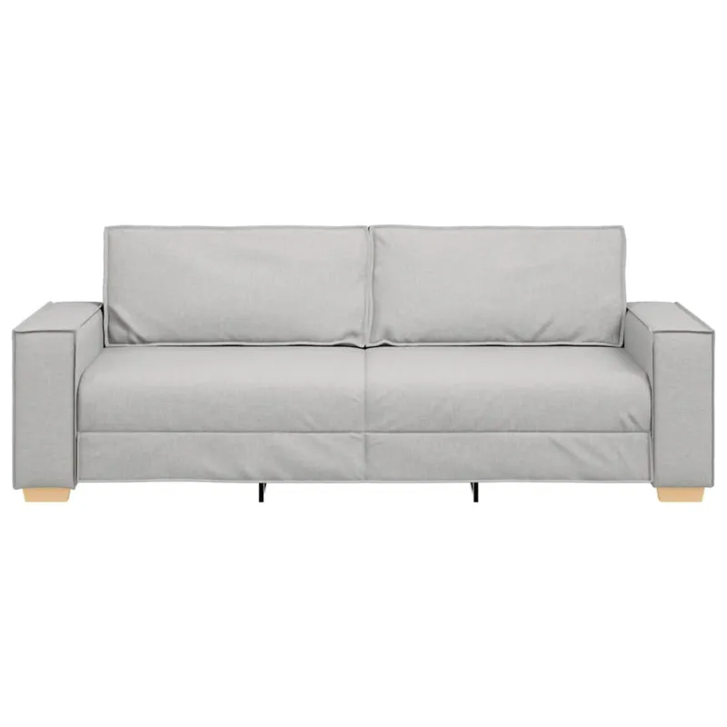 Trivietė sofa, debesų pilka, 220x78x84 cm, audinys