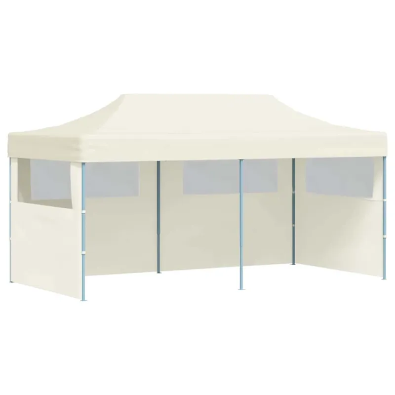 Sulankstoma proginė palapinė 3 x 6 m, kremo spalvos