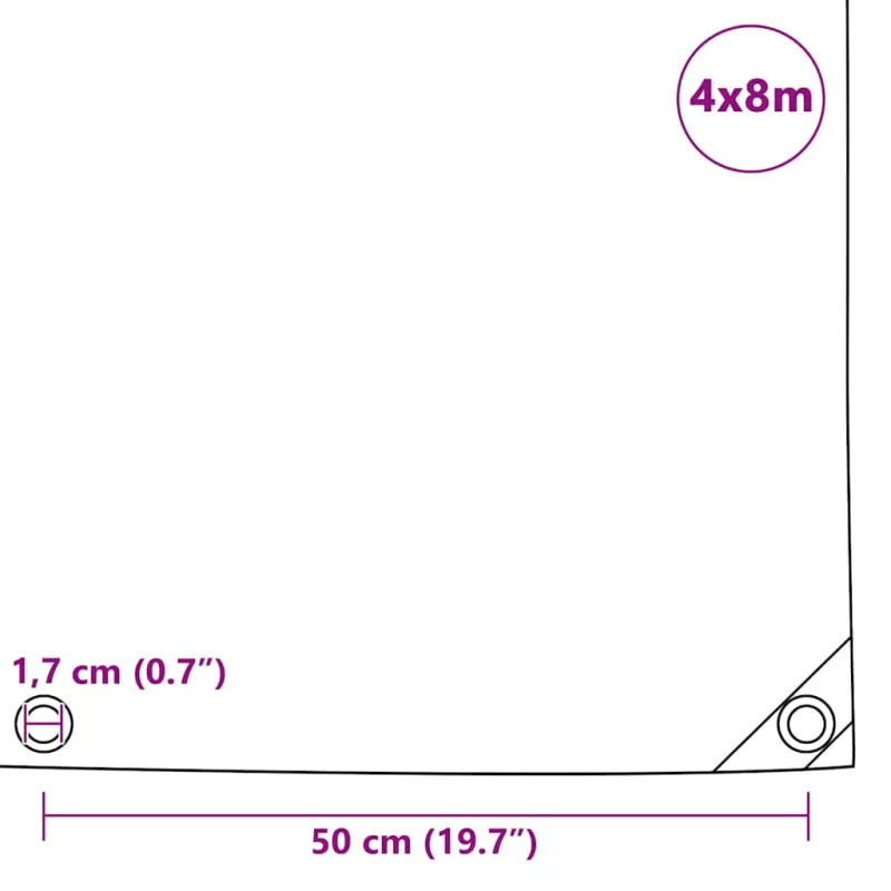Tentas, 650g/m², 4x8m, mėlynas