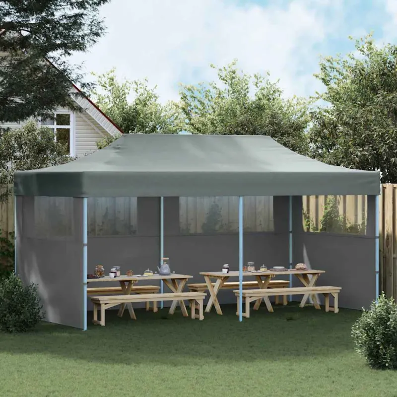 Išskleidžiama proginė palapinė, antracito spalva, 3x6m