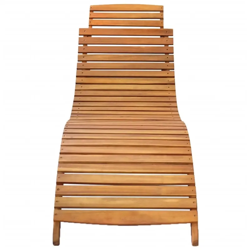 Saulės gultas | ruda 55 x 184 x 64cm Kietos akacijos mediena