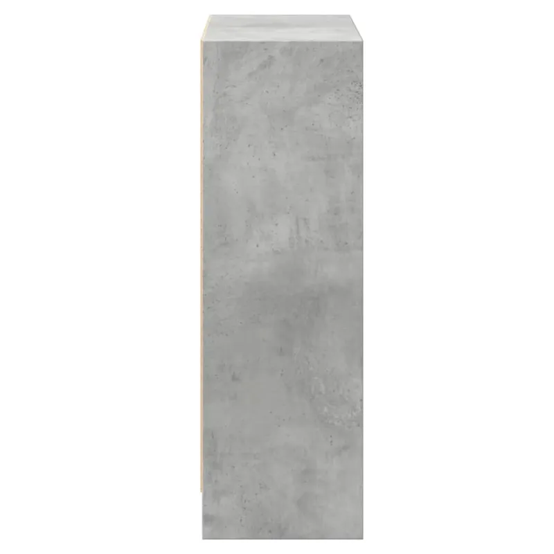 Lentyna knygoms, betono pilkos spalvos, 60x24x76 cm, mediena