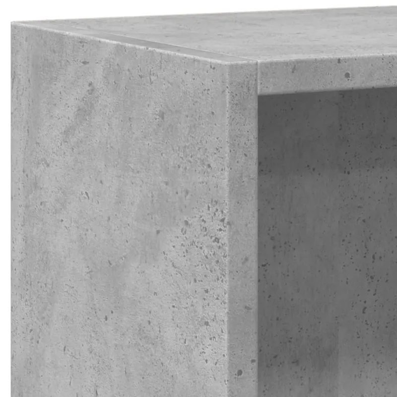 Lentyna knygoms, betono pilkos spalvos, 60x24x76 cm, mediena