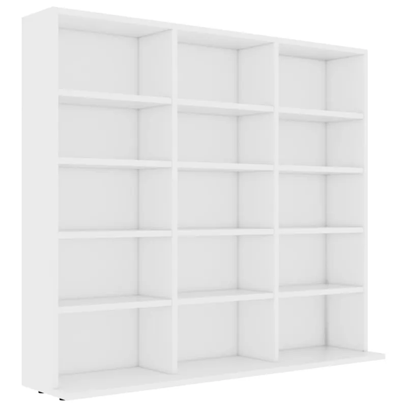Spintelė kompaktiniams diskams, balta, 100x23x89,5cm, mediena