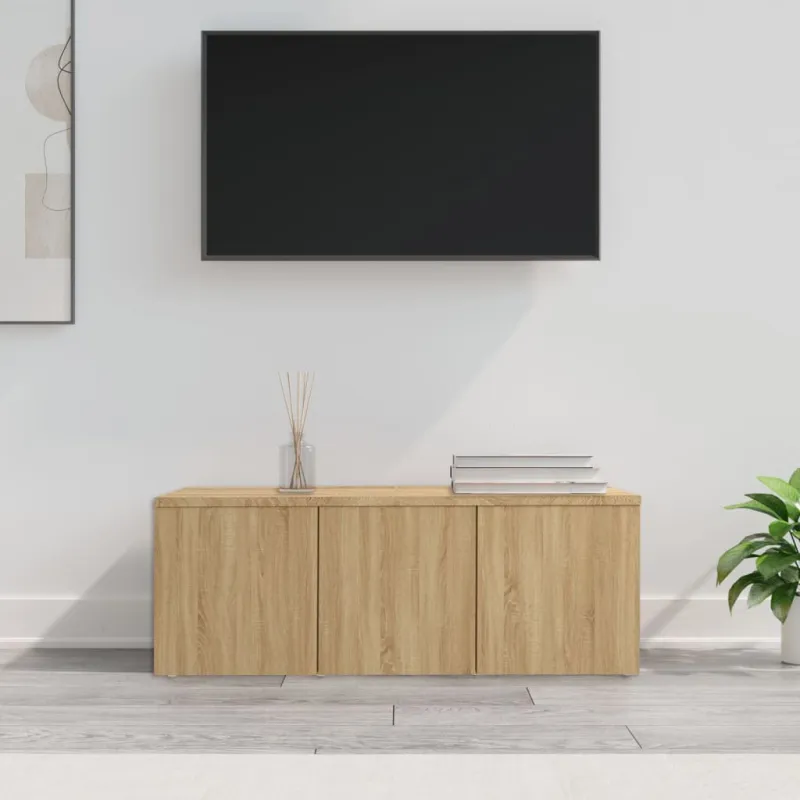 Televizoriaus spintelė, ąžuolo, 80x34x30cm, apdirbta mediena