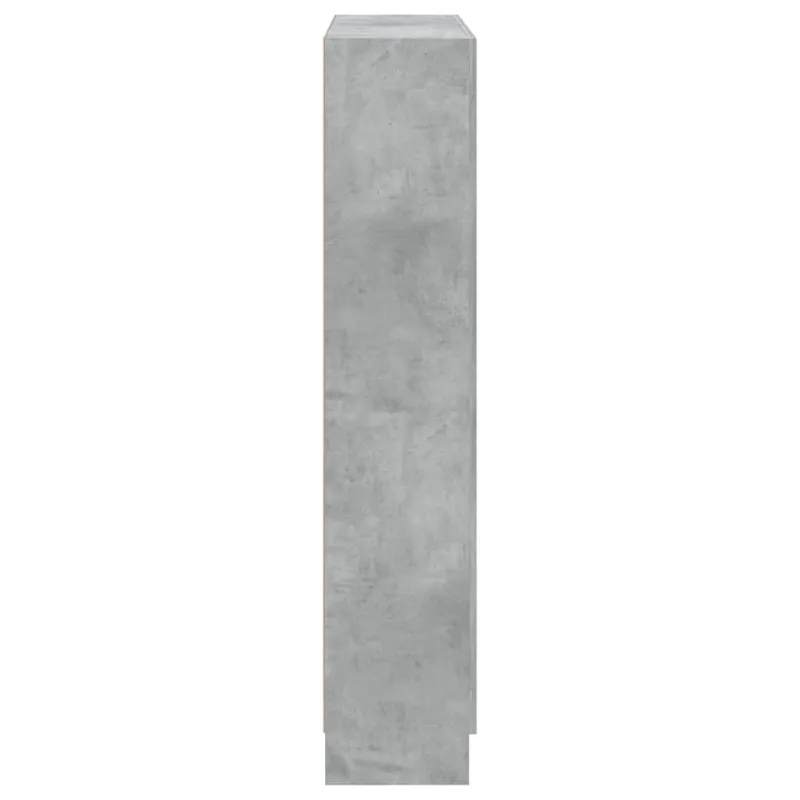 Spintelė knygoms, betono pilka, 82,5x30,5x150cm, mediena