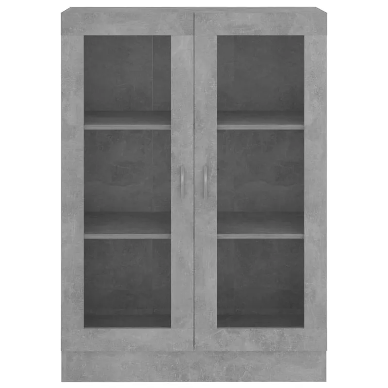 Vitrininė spintelė, betono, 82,5x30,5x115cm, apdirbta mediena