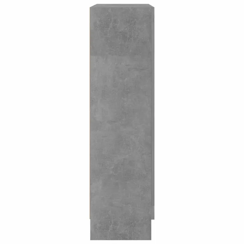 Vitrininė spintelė, betono, 82,5x30,5x115cm, apdirbta mediena