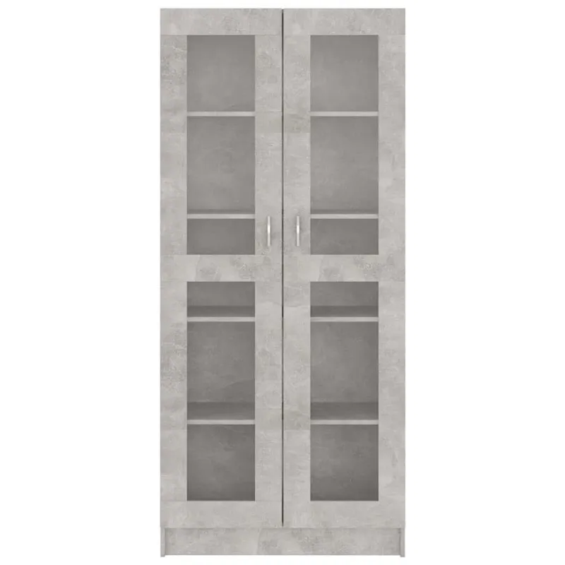 Vitrininė spintelė, betono, 82,5x30,5x185,5cm, apdirbta mediena