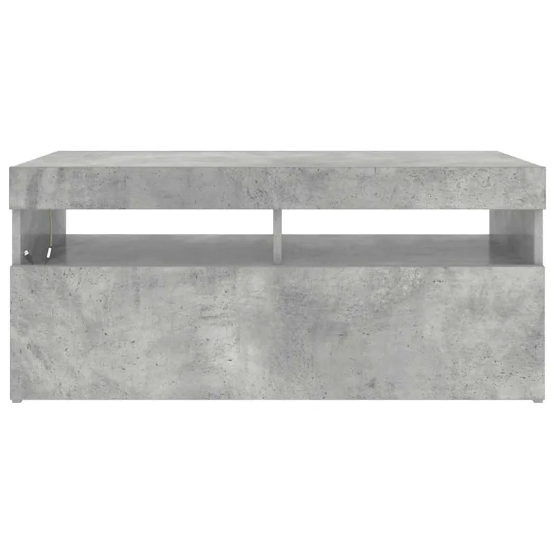 TV spintelė su LED apšvietimu, betono pilka, 90x35x40cm