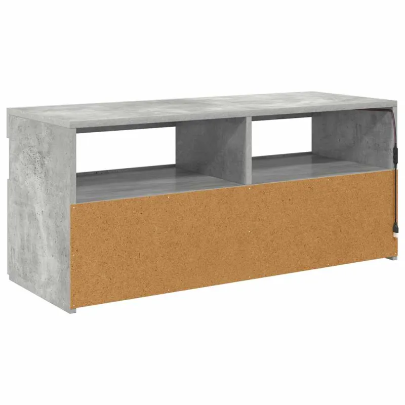 TV spintelė su LED apšvietimu, betono pilka, 90x35x40cm