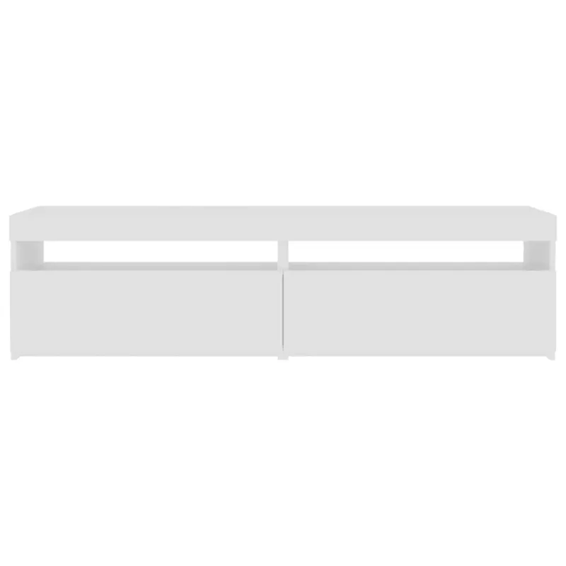 Televizoriaus spintelės su LED, 2vnt., baltos, 75x35x40cm