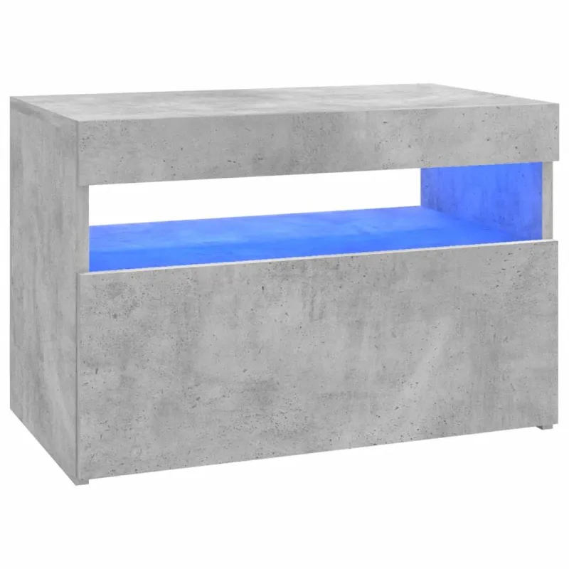 Televizoriaus spintelė su LED, betono pilka, 60x35x40cm