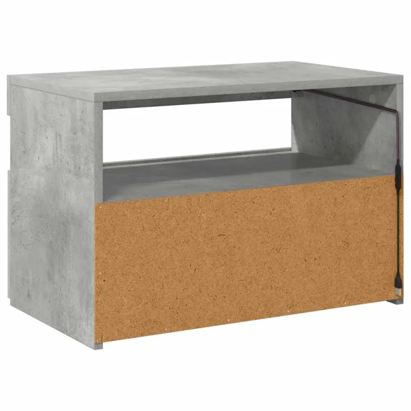 Televizoriaus spintelė su LED, betono pilka, 60x35x40cm