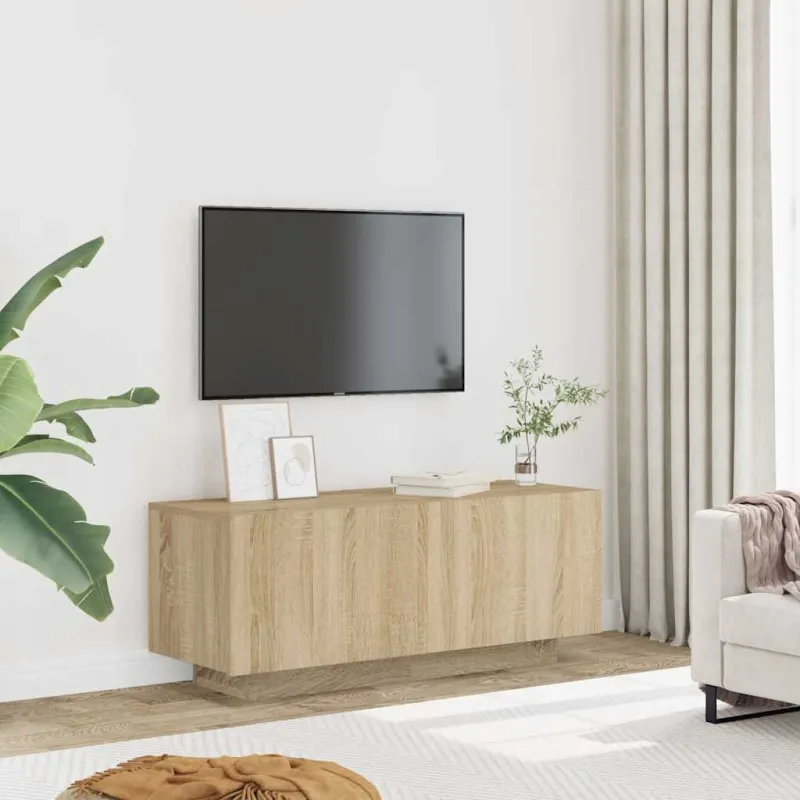 Televizoriaus spintelė, ąžuolo, 100x35x40cm, apdirbta mediena