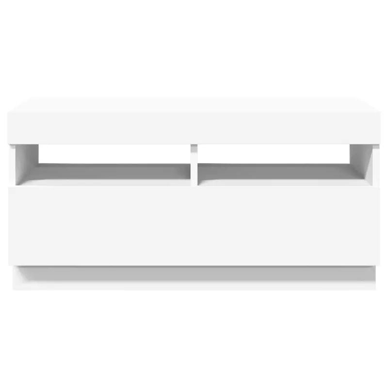 Televizoriaus spintelė su LED apšvietimu, balta, 80x35x40cm