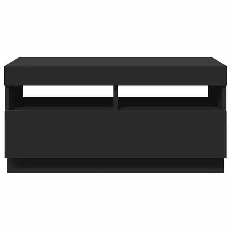 Televizoriaus spintelė su LED apšvietimu, juoda, 80x35x40cm
