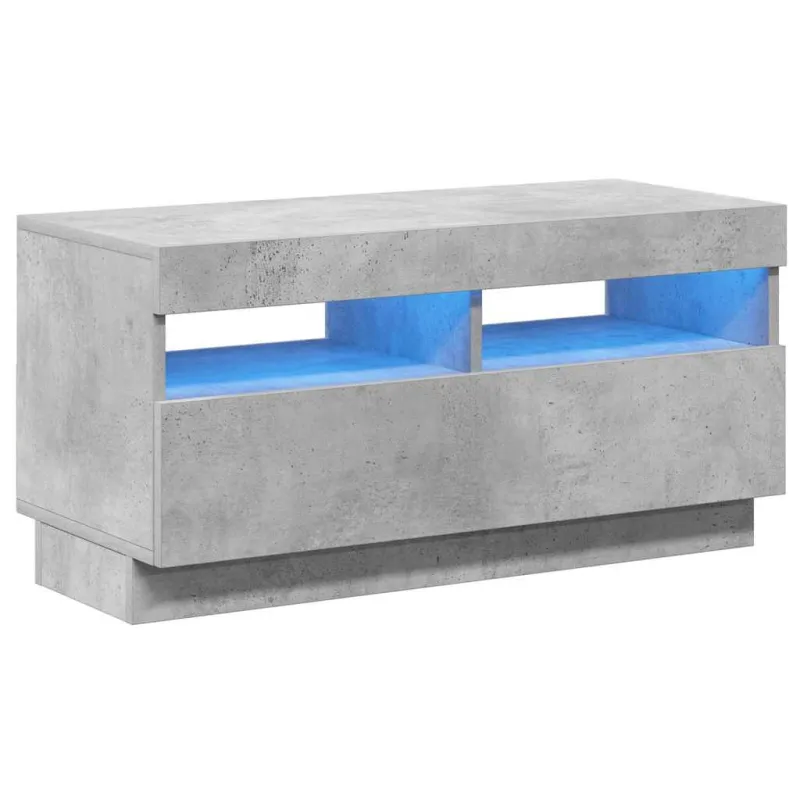 Televizoriaus spintelė su LED, betono pilka, 80x35x40cm