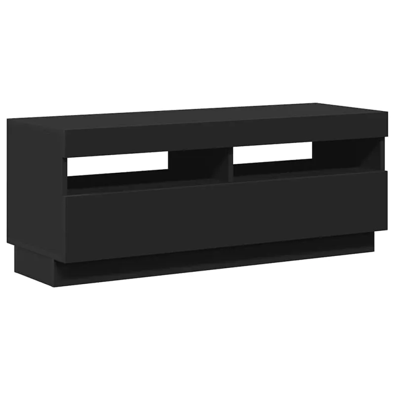 Televizoriaus spintelė su LED apšvietimu, juoda, 100x35x40cm