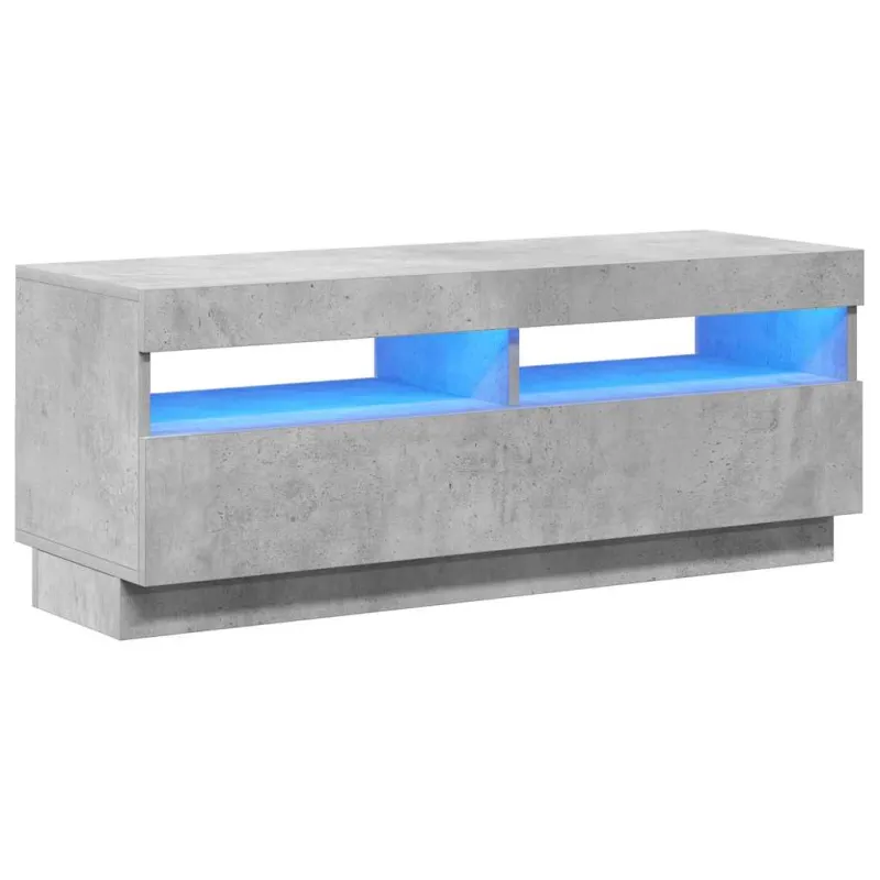 Televizoriaus spintelė su LED apšvietimu, pilka, 100x35x40cm