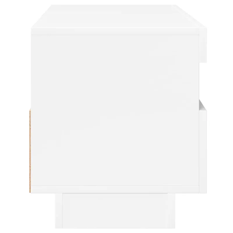 TV spintelė su LED apšvietimu, balta, 100x35x40cm, blizgi