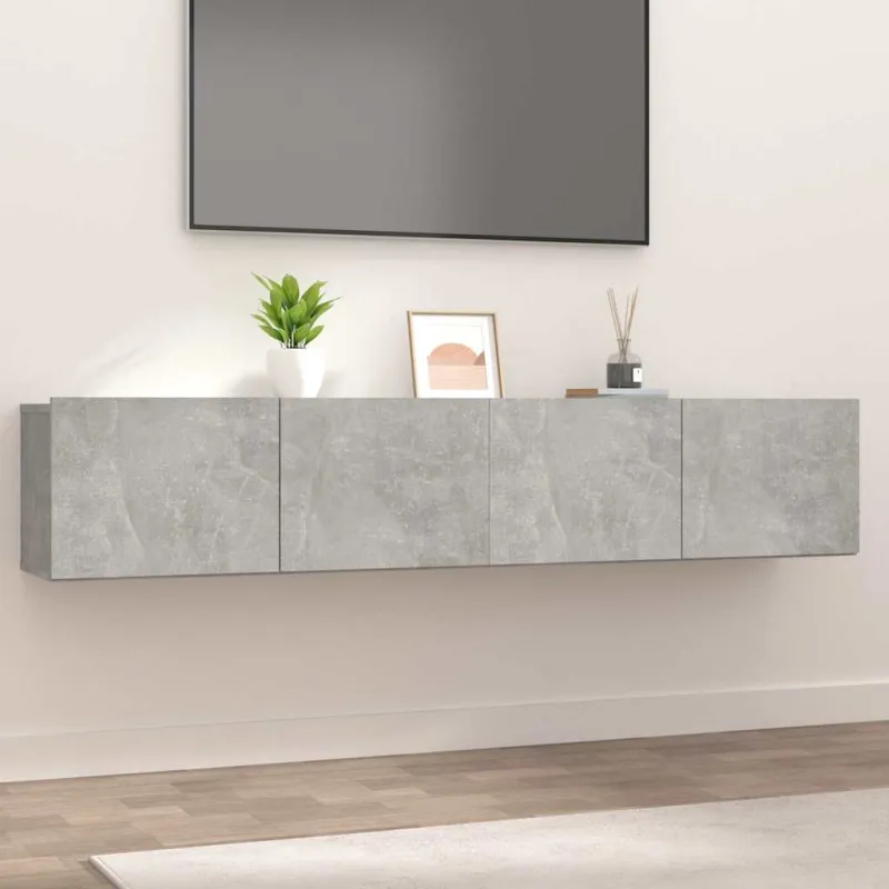 Televizoriaus spintelės, 2vnt., betono, 80x30x30cm, mediena