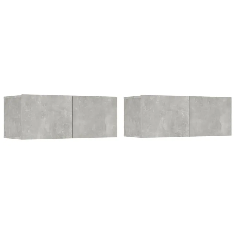 Televizoriaus spintelės, 2vnt., betono, 80x30x30cm, mediena