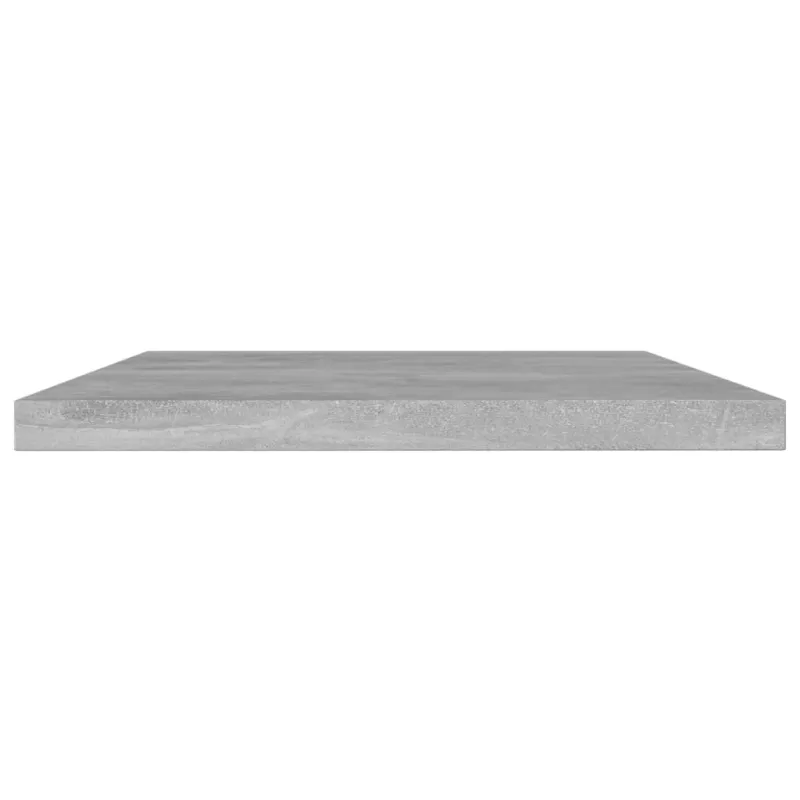 Knygų lentynos plokštės, 4vnt., betono pilkos, 60x10x1,5cm, MDP