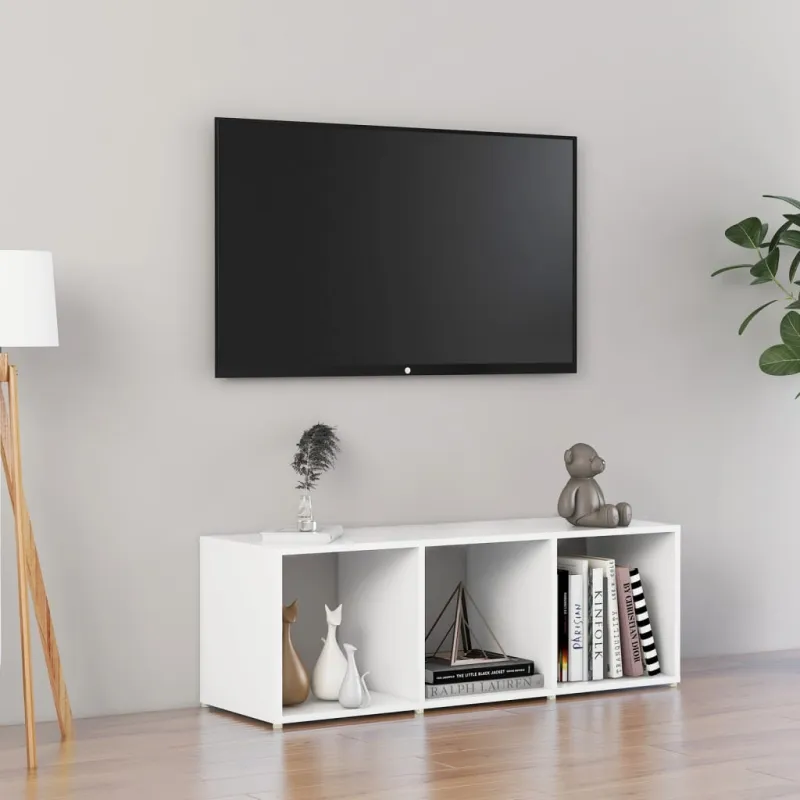 Televizoriaus spintelė, baltos spalvos, 107x35x37cm, MDP