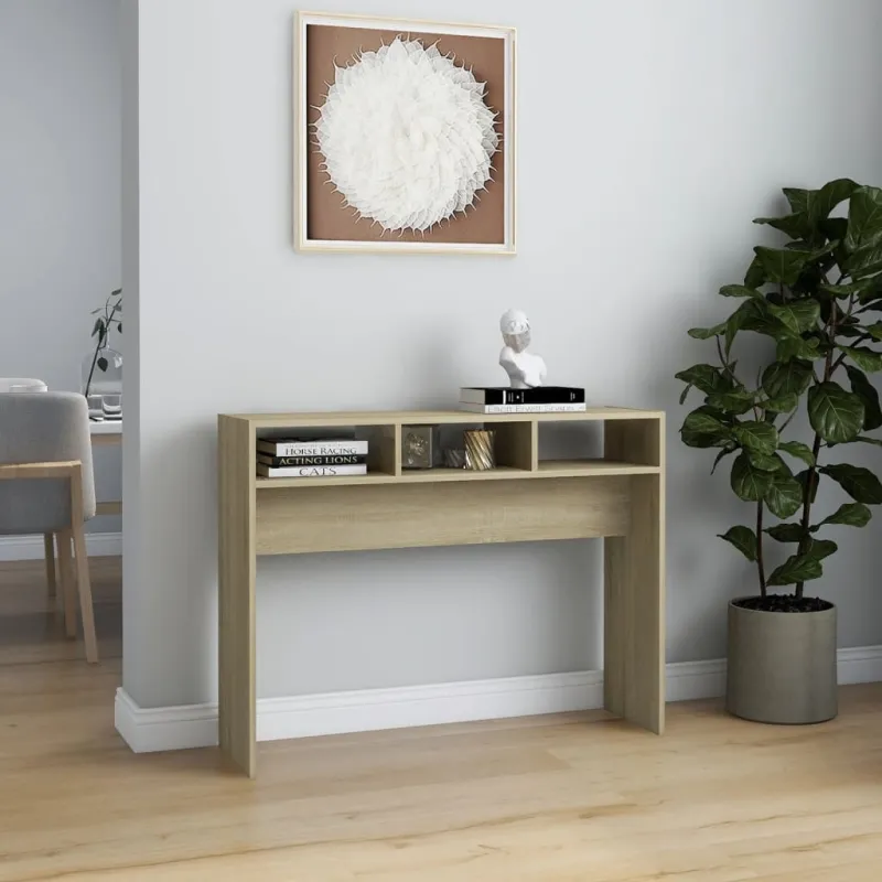 Konsolinis staliukas, ąžuolo, 105x30x80cm, apdirbta mediena