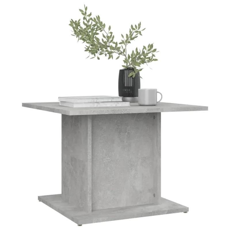 Kavos staliukas, betono, 55,5x55,5x40cm, apdirbta mediena