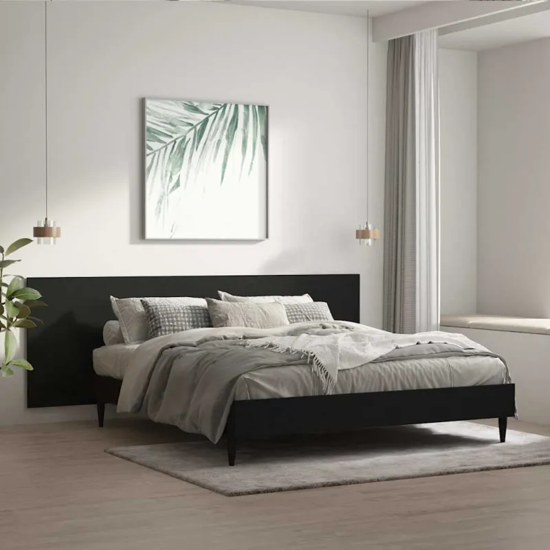 Sieninis galvūgalis, juodas, 240x1,5x80cm, apdirbta mediena