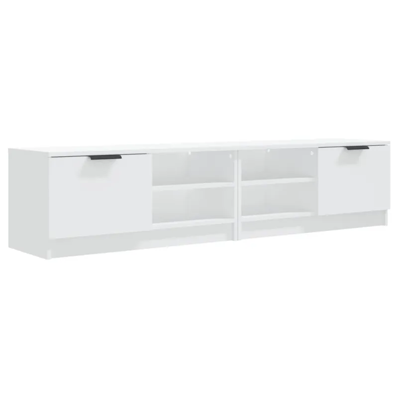 Televizoriaus spintelės, 2vnt., baltos, 80x35x36,5cm, mediena