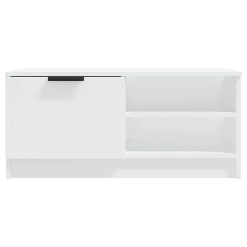 Televizoriaus spintelės, 2vnt., baltos, 80x35x36,5cm, mediena