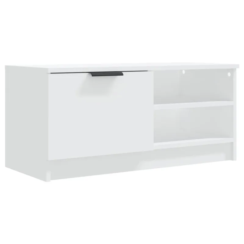 Televizoriaus spintelės, 2vnt., baltos, 80x35x36,5cm, mediena