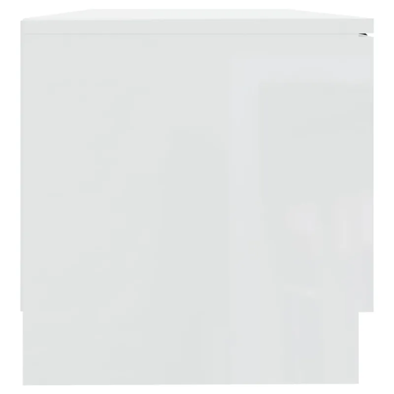 TV spintelės, 2vnt., baltos, 80x35x36,5cm, mediena, blizgios