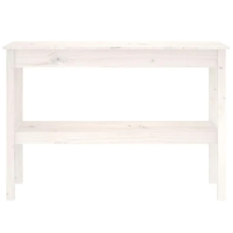 Konsolinis staliukas, baltas, 110x40x75cm, pušies masyvas