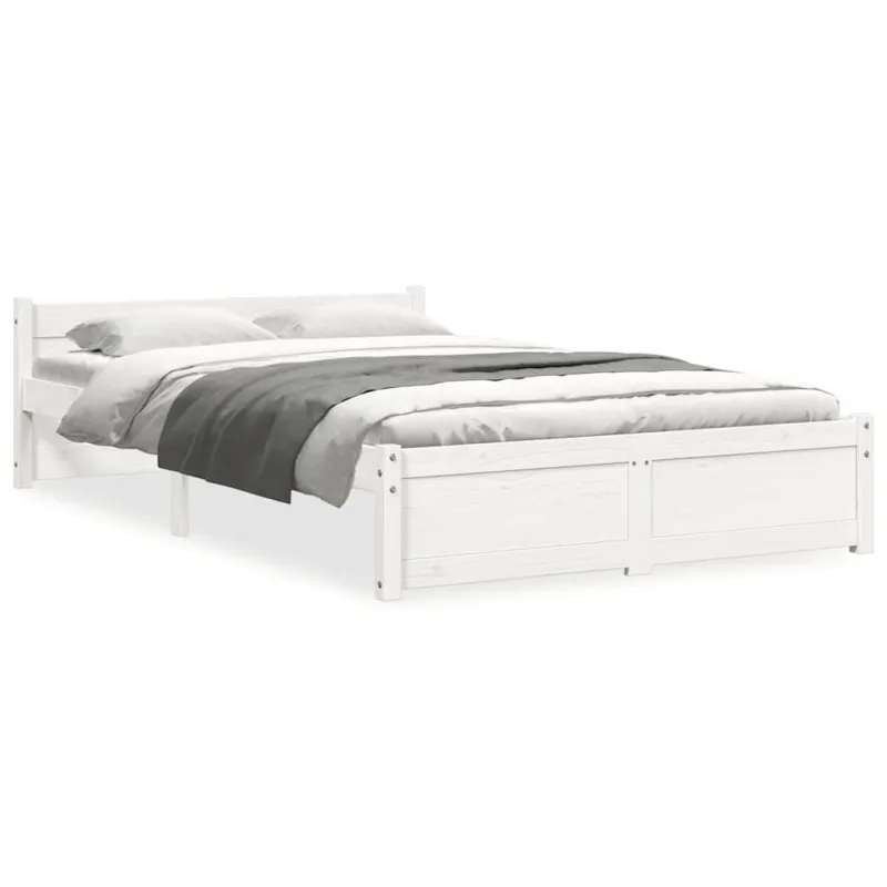 Lovos rėmas, baltos spalvos, 120x200cm, medienos masyvas