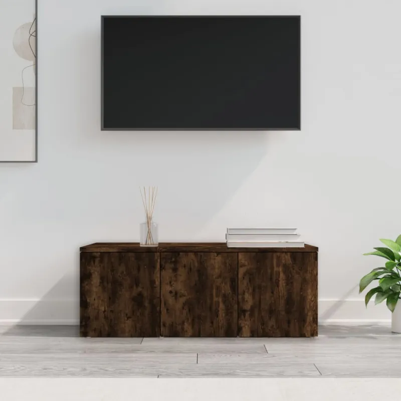 Televizoriaus spintelė, dūminio ąžuolo, 80x34x30cm, mediena