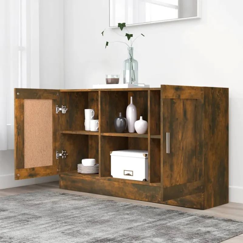Šoninė spintelė, dūminio ąžuolo, 120x30,5x70cm, mediena