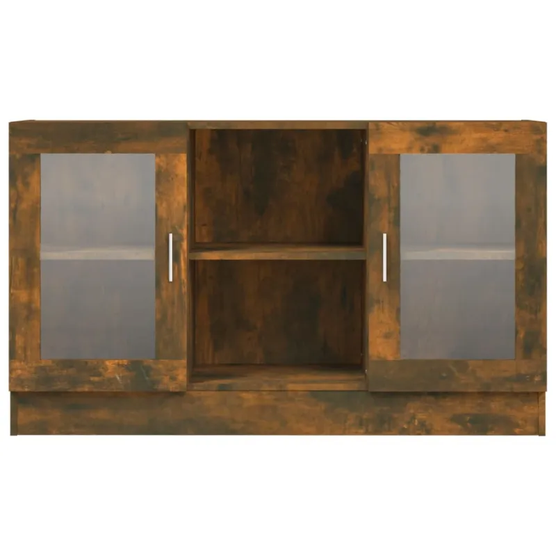 Vitrininė spintelė, dūminio ąžuolo, 120x30,5x70cm, mediena