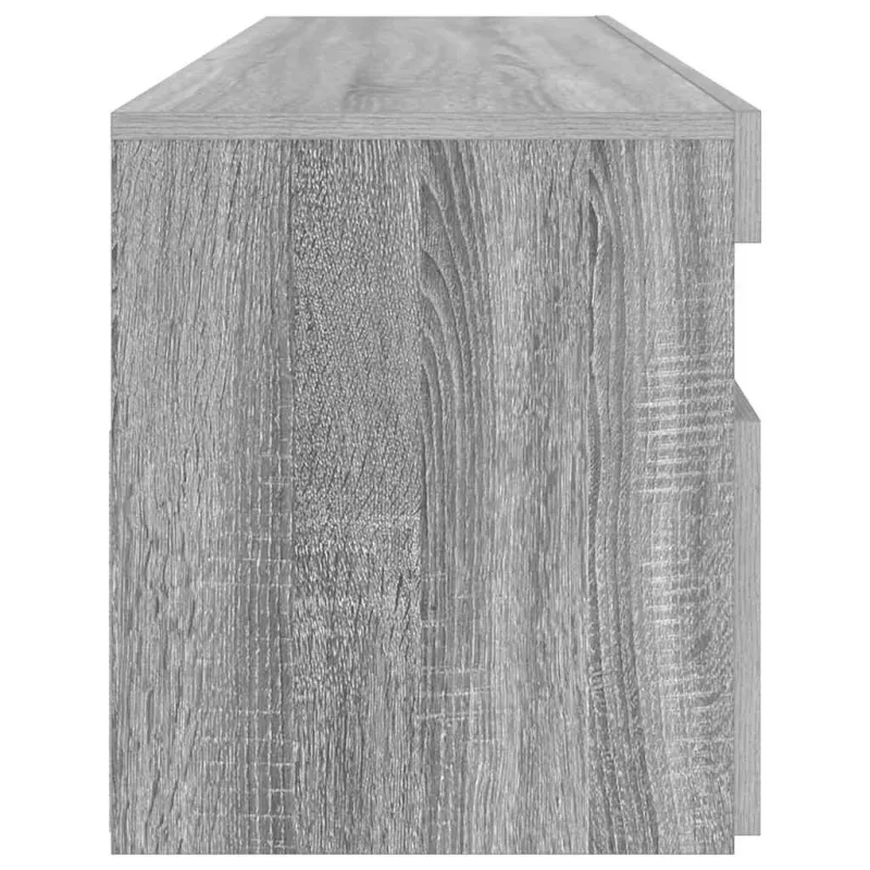 TV spintelė su LED apšvietimu, pilka ąžuolo, 90x35x40cm