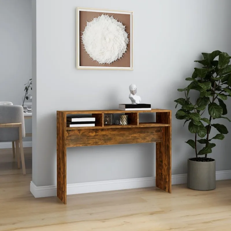 Konsolinis staliukas, dūminio ąžuolo, 105x30x80cm, mediena