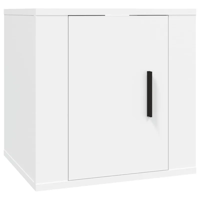 Sieninės televizoriaus spintelės, 2vnt., baltos, 40x34,5x40cm