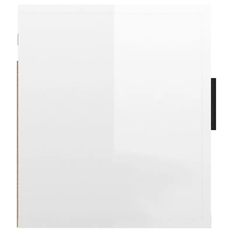 Sieninės TV spintelės, 2vnt., baltos, 40x34,5x40cm, blizgios