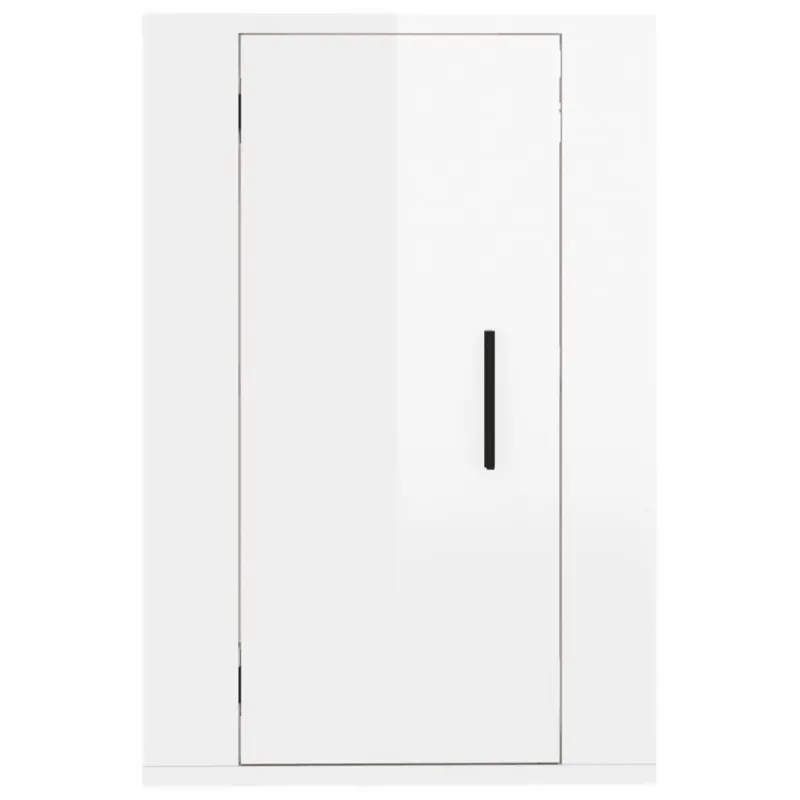 Sieninės TV spintelės, 2vnt., baltos, 40x34,5x60cm, blizgios